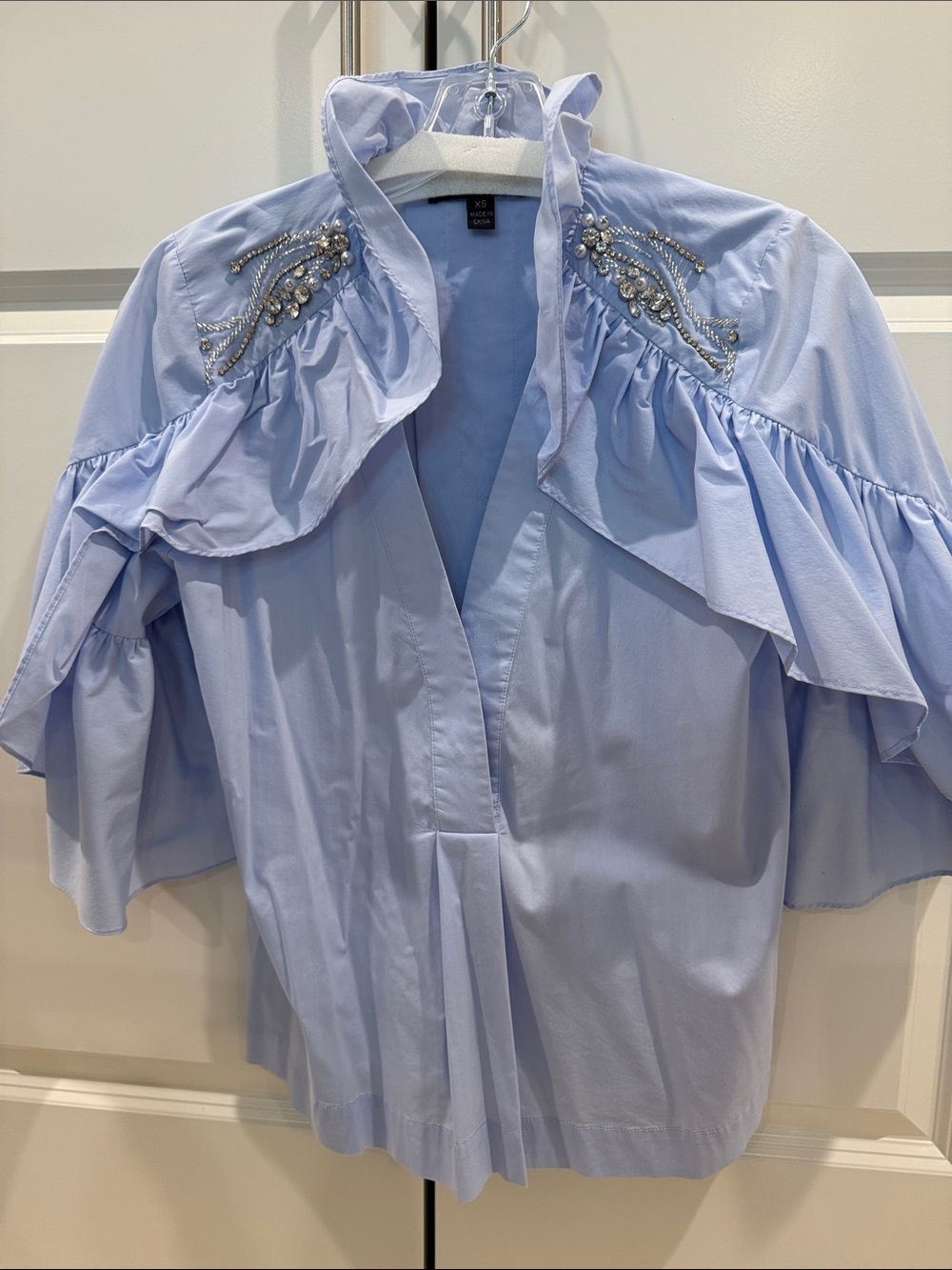 AZI baby blue blouse